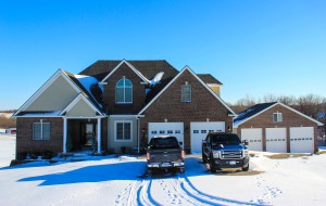 Matching house and garage designs are a cinch.